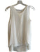 Lola & Sophie Size XS Cream Silk Round Neck Sleeveless Fold Over Top Cream / XS
