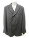 Armani Size 54 Black Cotton Blend Textured Double Breasted Men's Jacket 54