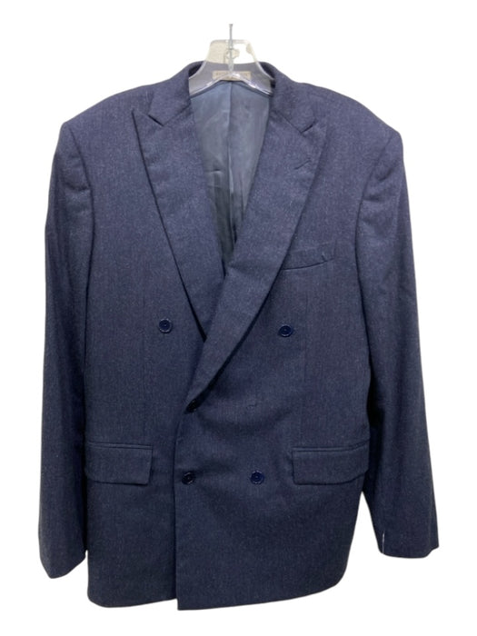 Bottega Veneta Blue Wool Blend Solid Double Breasted Men's Blazer 54