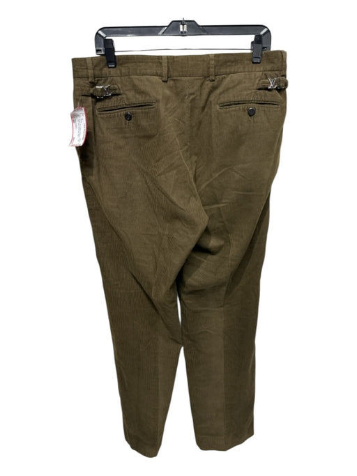 Louis Vuitton Size 44 Brown Cotton Cordouroy Khaki Side Tabs Men's Pants Brown / 44