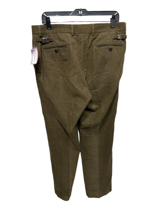Louis Vuitton Size 44 Brown Cotton Cordouroy Khaki Side Tabs Men's Pants Brown / 44