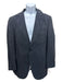 Armani Black Synthetic Solid notched 2 Button Men's Blazer Black / 54