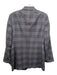 Alexander McQueen Gray & Brown Wool Blend Plaid Ticket Pocket 2 Button Blazer 52