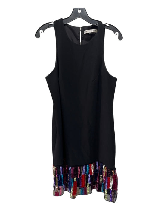 Trina Turk Size 8 Black & Multi Polyester Sleeveless Dress Sequins Dress Black & Multi / 8