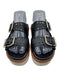 Tods Shoe Size 38.5 Black, Brown, White Leather Double Strap Buckle Sandals Black, Brown, White / 38.5