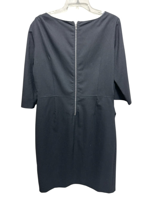 Moschino Cheap & Chic Size L Black Wool Blend shoulder gather 3/4 Sleeve Dress Black / L