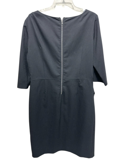 Moschino Cheap & Chic Size L Black Wool Blend shoulder gather 3/4 Sleeve Dress Black / L