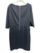 Moschino Cheap & Chic Size L Black Wool Blend shoulder gather 3/4 Sleeve Dress Black / L