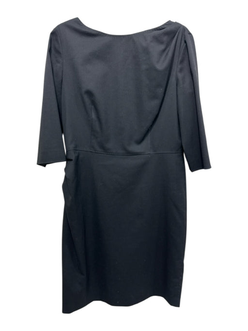 Moschino Cheap & Chic Size L Black Wool Blend shoulder gather 3/4 Sleeve Dress Black / L