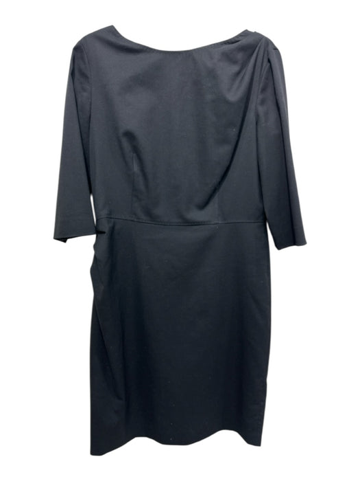 Moschino Cheap & Chic Size L Black Wool Blend shoulder gather 3/4 Sleeve Dress Black / L