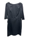 Moschino Cheap & Chic Size L Black Wool Blend shoulder gather 3/4 Sleeve Dress Black / L