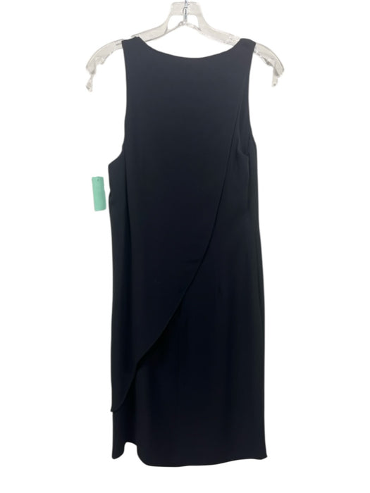 Wes Gordon Size 12 Black Silk back drape Sleeveless Button Detail Dress Black / 12