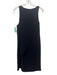 Wes Gordon Size 12 Black Silk back drape Sleeveless Button Detail Dress Black / 12