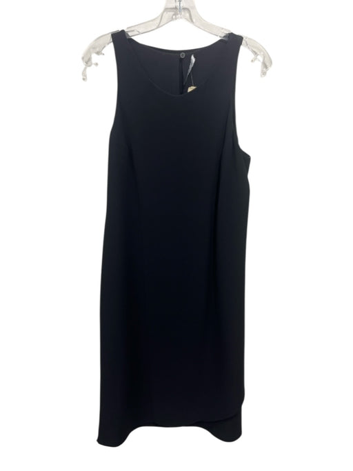 Wes Gordon Size 12 Black Silk back drape Sleeveless Button Detail Dress Black / 12