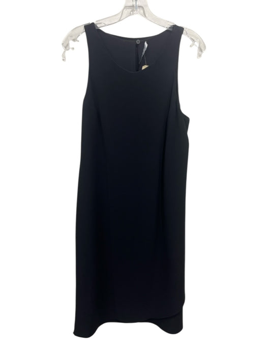 Wes Gordon Size 12 Black Silk back drape Sleeveless Button Detail Dress Black / 12