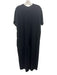Roucha Size M/L Black Polyester Pockets Short Sleeve V Neck Wide Leg Jumpsuit Black / M/L