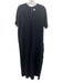 Roucha Size M/L Black Polyester Pockets Short Sleeve V Neck Wide Leg Jumpsuit Black / M/L