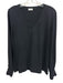 Brunello Cucinelli Size M Dark Gray Silk Blend Chiffon Round Neck Top Dark Gray / M