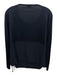 Akris Size 14 Navy Blue Silk Fabric Block Round Neck Long Sleeve Top Navy Blue / 14