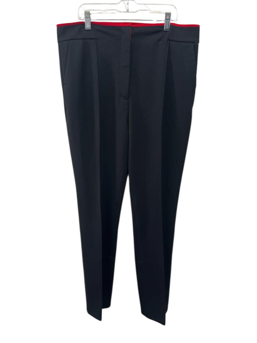 Dorothee Schumacher Size 6 Black & Red Viscose Blend Zip & Button Mid Rise Pants Black & Red / 6