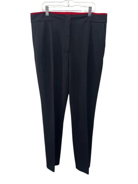 Dorothee Schumacher Size 6 Black & Red Viscose Blend Zip & Button Mid Rise Pants Black & Red / 6