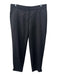 Stella McCartney Size 44 / M Black Wool Blend Mid Rise Zip & Hook Tapered Pants Black / 44 / M