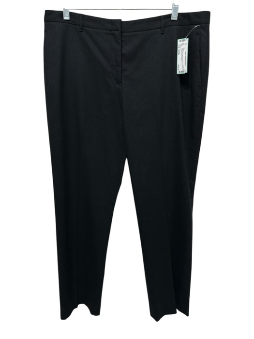 Jil Sander Size 44 / M Black Wool Blend Mid Rise pleat front Straight Leg Pants Black / 44 / M