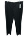 Jil Sander Size 44 / M Black Wool Blend Mid Rise pleat front Straight Leg Pants Black / 44 / M