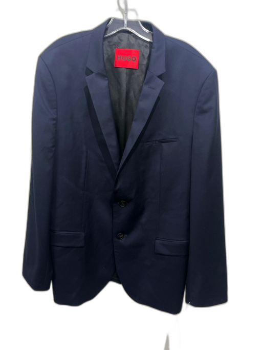 Hugo Boss Navy Blue Wool Solid 2 Button Men's Blazer Navy Blue / 44r