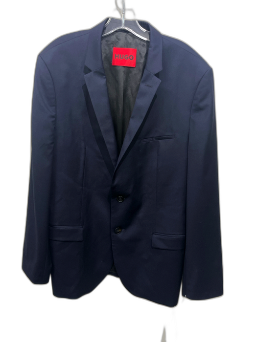 Hugo Boss Navy Blue Wool Solid 2 Button Men's Blazer Navy Blue / 44r