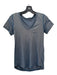 Lulu Size Est XS/S Blue Polyester Blend Short Sleeve V Neck Shimmer Wrinkled Top Blue / Est XS/S