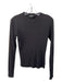 Theory Size S Black Cotton Blend Ribbed Round Neck Long Sleeve Top Black / S