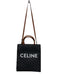 Celine Brown, Black & White Coated Canvas & Leather Logo Triomphe Open Top Bag Brown, Black & White / Small