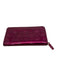MCM Purple Patent Leather Monogram Rose Gold Hardware Continental Wallets Purple
