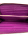 MCM Purple Patent Leather Monogram Rose Gold Hardware Continental Wallets Purple