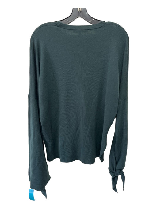 Tibi Size M Dark Green Merino Wool Round Neck Long Sleeve Tie wrist Sweater Dark Green / M