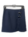 Tibi Size 2 Navy Blue Polyester Blend Silver Hardware Mini Back Zip Skirt Navy Blue / 2