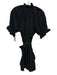 Juliet Dunn Size 1 Black Cotton Embroidered Puff Sleeve ric rac Above Knee Dress Black / 1