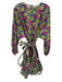 Rhode Size S Blue, Green, Purple Cotton Floral Long Balloon Sleeve Dress Blue, Green, Purple / S