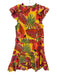 Farm Rio Size S Yellow, Green, Pink Cotton flocked dot tropical floral Dress Yellow, Green, Pink / S