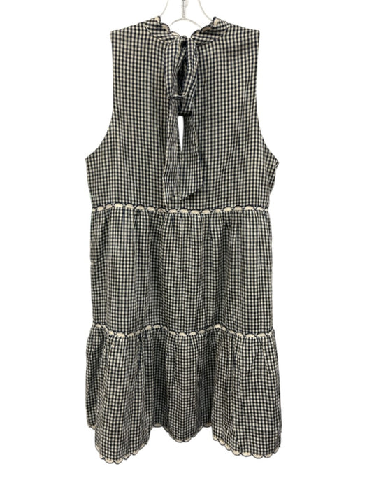 Pomander Place Size M Blue & Beige Rayon Blend Tie Back Gingham Above Knee Dress Blue & Beige / M
