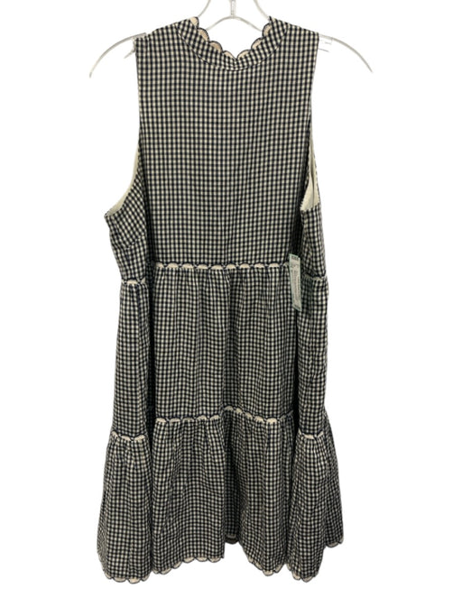 Pomander Place Size M Blue & Beige Rayon Blend Tie Back Gingham Above Knee Dress Blue & Beige / M