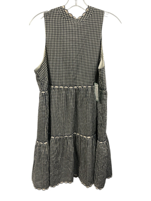 Pomander Place Size M Blue & Beige Rayon Blend Tie Back Gingham Above Knee Dress Blue & Beige / M