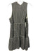 Pomander Place Size M Blue & Beige Rayon Blend Tie Back Gingham Above Knee Dress Blue & Beige / M
