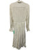 Ba&sh Size XS Cream & Black Viscose Button Down Gathered Waist Midi Dress Cream & Black / XS