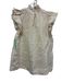 Sea New York Size 6 Cream Ramie Semi Sheer Ruffle mock neck Top Cream / 6