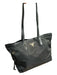 Prada Black Nylon Leather Top Handles Tote Bag Black / M