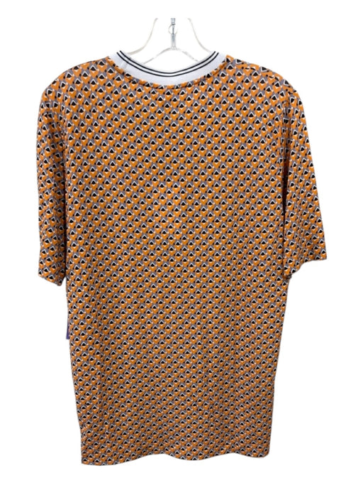 Bogner Size 12 Orange, Gray, White Viscose Blend Geometric short sleeve Top Orange, Gray, White / 12