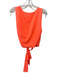 Alice + Olivia Size 8 Neon Orange Polyester Sleeveless Wrap V Neck Top Neon Orange / 8