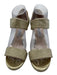 Jimmy Choo Shoe Size 40 Gold Metallic 2 Strap Stiletto Sandals Gold / 40